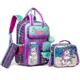 Kids School Backpacks for Girls Backpack with Lunch Bag for Elmentary Students Kids Travel Bookbag for Girls