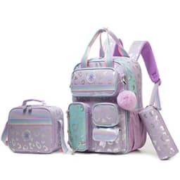 Kids School Backpacks for Girls Backpack with Lunch Bag for Elmentary Students Kids Travel Bookbag for Girls