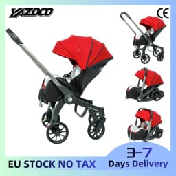 All-Purpose Multimode Baby Stroller With Multiple Reclining Positions, Compact Foldable Design, High Performance Shock-Absorbing Wheels, Skin-Friendly Breathable Cushion For Family Outdoor Trips