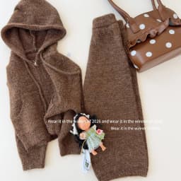 Girls Suit 2026 Spring and Autumn New Children's Clothing Korean Style Girl Baby Loose Small Lazy Soft Waxy Knit Two-piece Set