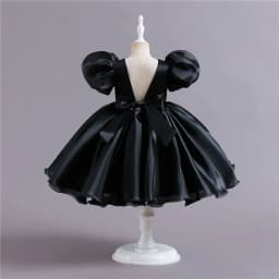 Fashion Girls Princess Dresses Kids Tulle Puff Sleeve Wedding Party Gown Ball Baby Birthday Children Clothes Bridesmaids 345