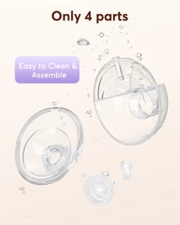 Electirc Breast Pump Hands Free Wearable Breast Pump Portable with 4 Modes & 12 Levels, Max 325mmHg Strong Suction 17/19/21/24/27mm Flange Inserts Wearable Breastfeeding Pump