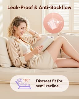 Electirc Breast Pump Hands Free Wearable Breast Pump Portable with 4 Modes & 12 Levels, Max 325mmHg Strong Suction 17/19/21/24/27mm Flange Inserts Wearable Breastfeeding Pump