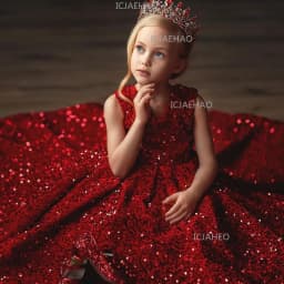 2026 Host Evening Dress Children Girls Formal Kids Princess Gown Kids Flower Girl Wedding Little Host Piano Performance New Year