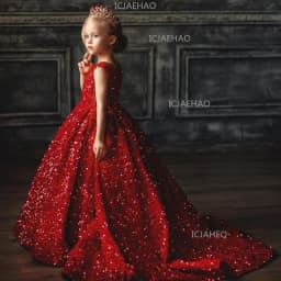 2026 Host Evening Dress Children Girls Formal Kids Princess Gown Kids Flower Girl Wedding Little Host Piano Performance New Year