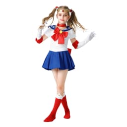 Anime Usagi Tsukino Cosplay Costumes Sailor Costume Moon JK Cos For Kids Girl Women Short Sleeve Dress Clothes With Gloves Socks