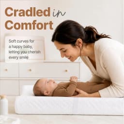 Baby Changing Pad, Non-Slip Wipeable Diaper Changing Mat with Safety Strap 32x16 Inch Infant Diaper Change Pad Suitable for Dresser & Table
