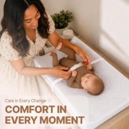 Baby Changing Pad, Non-Slip Wipeable Diaper Changing Mat with Safety Strap 32x16 Inch Infant Diaper Change Pad Suitable for Dresser & Table