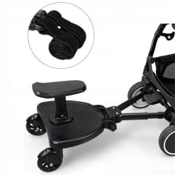 Stroller Attachment with Seat for Kids – Universal Black, 25kg Capacity, Easy Install, Fits Most Prams, CE Safety Certified