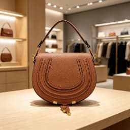 Pebbled Saddle Crossbody Bag For Women U Shape Stitching Decor Gold Metal Hardware Adjustable Strap Vintage Shoulder Purse