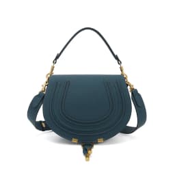 Pebbled Saddle Crossbody Bag For Women U Shape Stitching Decor Gold Metal Hardware Adjustable Strap Vintage Shoulder Purse