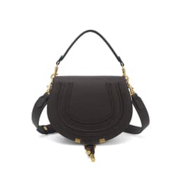 Pebbled Saddle Crossbody Bag For Women U Shape Stitching Decor Gold Metal Hardware Adjustable Strap Vintage Shoulder Purse