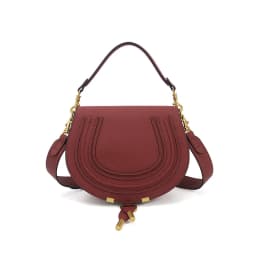 Pebbled Saddle Crossbody Bag For Women U Shape Stitching Decor Gold Metal Hardware Adjustable Strap Vintage Shoulder Purse