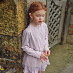 Dave Bella Girls Spring Autumn Mesh T-shirt Children Long Sleeve Pullover Casual Kids Outdoor Bottoming Tops Clothes DK3263196