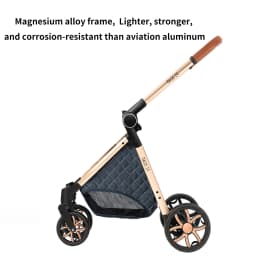 Bidirectional Baby Stroller with 6 Accessories - Face-to-Face Pushing, All-Season Canopy (Summer Mesh/Winter Windshield), Adjustable Handle, Large Storage Basket, 4-Wheel Brake - Safe & Comfortable for 0-4 Years