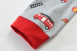 Little Hand Boys Long Sleeve Pajama Set Rescue Car Fire Truck Print Kids Loungewear Sleep Suit For Toddler Boys 2-7 Years Old