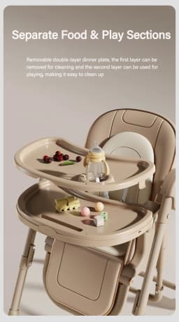 Baby Chair Baby High Chair Multi-Functional Five-Point Safety Belt Double Protection Infant Dining Table Chair