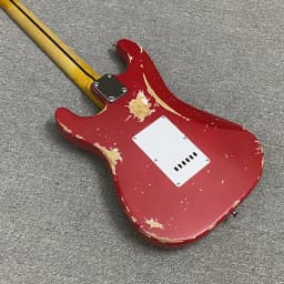 Vicers Red Vintage 6 String Electric Guitar Basswood Body Rosewood Fretboard 21 Fret Pickup Rock Guitar Musical Instrument for Beginners & Professional Players