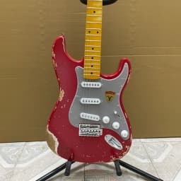 Vicers Red Vintage 6 String Electric Guitar Basswood Body Rosewood Fretboard 21 Fret Pickup Rock Guitar Musical Instrument for Beginners & Professional Players
