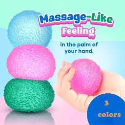 Big Textured Stress Balls, Soft Sensory Fidget Toys Ball for Adults Kids, Memory Gel Squishies Toys, Anxiety Relief Squeeze Balls for Autism/ADHD, Fun Christmas Gift, Party Favors Gifts, Prizes for Students