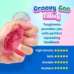 Big Textured Stress Balls, Soft Sensory Fidget Toys Ball for Adults Kids, Memory Gel Squishies Toys, Anxiety Relief Squeeze Balls for Autism/ADHD, Fun Christmas Gift, Party Favors Gifts, Prizes for Students