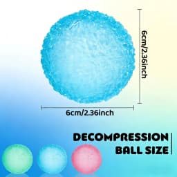 Big Textured Stress Balls, Soft Sensory Fidget Toys Ball for Adults Kids, Memory Gel Squishies Toys, Anxiety Relief Squeeze Balls for Autism/ADHD, Fun Christmas Gift, Party Favors Gifts, Prizes for Students