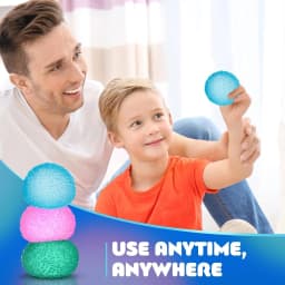 Big Textured Stress Balls, Soft Sensory Fidget Toys Ball for Adults Kids, Memory Gel Squishies Toys, Anxiety Relief Squeeze Balls for Autism/ADHD, Fun Christmas Gift, Party Favors Gifts, Prizes for Students