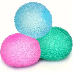 Big Textured Stress Balls, Soft Sensory Fidget Toys Ball for Adults Kids, Memory Gel Squishies Toys, Anxiety Relief Squeeze Balls for Autism/ADHD, Fun Christmas Gift, Party Favors Gifts, Prizes for Students