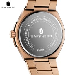 SAPPHERO Men's Quartz Watch Luxury Stainless Steel Strap 5ATM Waterproof Hardlex Crystal Elegant Business Dress Wristwatch Classic Fashion Casual Watch for Men Daily Wear Gift