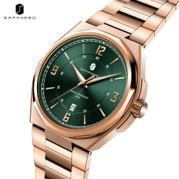 SAPPHERO Men's Quartz Watch Luxury Stainless Steel Strap 5ATM Waterproof Hardlex Crystal Elegant Business Dress Wristwatch Classic Fashion Casual Watch for Men Daily Wear Gift