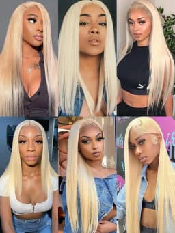 30 40 Inch 360 Lace Wig 613 13x6 HD Transparent Lace Straight Blonde Wig 200 Density Pre Plucked Natural Hairline with Baby Hair RawVietnamese Hair 13x4 Lace Front Human Hair Wigs For Black Women
