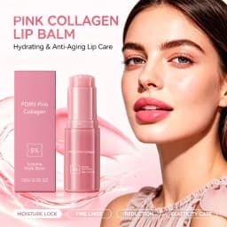 PDRN Pink Collagen Volume Lip Balm Plump Lips Fade Lip Lines Deep Hydrating Nourishing Repair Overnight Moisturizing Lip Care Stick
