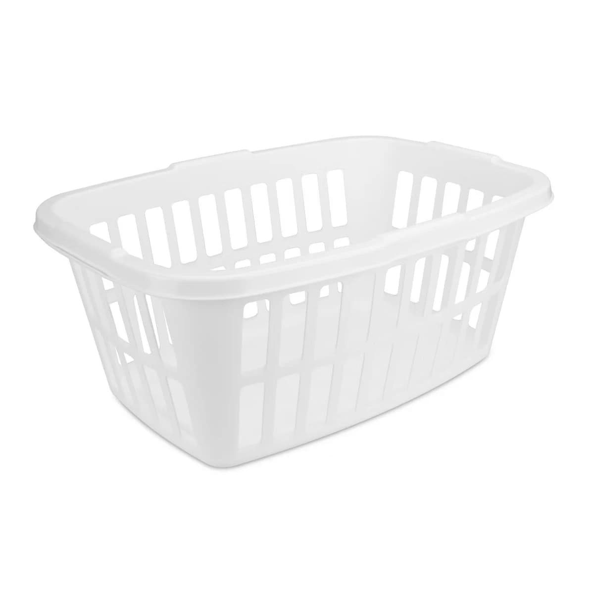 1.5bu White Laundry Basket - Durable Storage Solution for Home