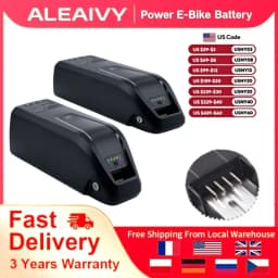 [US Direct ] Hailong 36V E-Bike Battery 10Ah/15Ah/20Ah 200W -1500W Electric Bicycle Bike Ebike 18650/21700 Lithium Battery Pack 30A BMS for Bafang BBS02 BBS03 BBSHD Motor With 42V 2A Charger, XT60 Connector, USB Port and 4-Pins Base