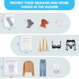 Mesh laundry bags for delicates: 3-pack in large/medium/small sizes, durable polyester mesh, gray color, gentle machine-wash pr
