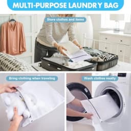 Mesh laundry bags for delicates: 3-pack in large/medium/small sizes, durable polyester mesh, gray color, gentle machine-wash pr