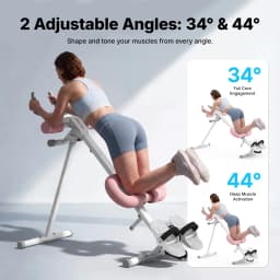 MERACH  4-in-1 Foldable Ab Trainer Rowing Roman Chair Leg Exerciser Home Gym Machine Adjustable Resistance Full Body Workout Equipment for Home Use Low Impact Core Training for Beginners & Seniors