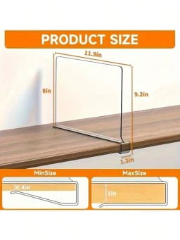16/8pcs Partitions Are Used To Organize The Wardrobe. Transparent Wardrobe Partitions Are Suitable For Wooden Or Vertical Partitions. Partition For Storing Wardrobes - Used For Storing Wooden Partitions, Wallets, And Sweaters