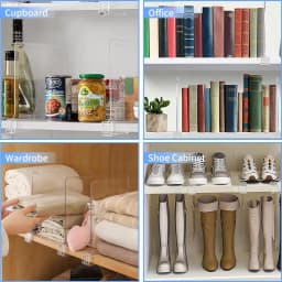 16/8pcs Partitions Are Used To Organize The Wardrobe. Transparent Wardrobe Partitions Are Suitable For Wooden Or Vertical Partitions. Partition For Storing Wardrobes - Used For Storing Wooden Partitions, Wallets, And Sweaters