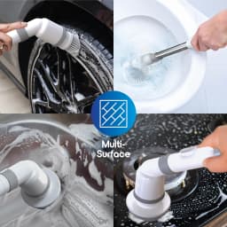 Electric Spin Scrubber Cordless Cleaner 9 Brush Heads Adjustable Handle 2 Speed USB-C Rechargeable IPX7 Waterproof for Bathroom