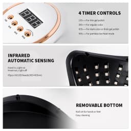 LIMEGIRL LED Nail Lamp For Manicure Nail Dryer Machine UV Drying Lamp For Curing UV Gel Nail Polish With Motion Sensing LCD Display