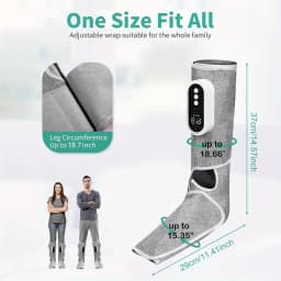 LINGTENG Electric Leg and Foot Massager, Portable Rechargeable Calf Massager, Massages Both Calves and Feet at the Same Time, Includes Foot and Leg Heating, Cordless Leg Massager, Christmas, Mother's Day, and Father's Day Gift