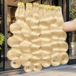 28 30 Inch Brazilian Raw 12A 613 Blonde Human Hair Bundles Body Wave Blonde Bundle Natural Human Hair Weaving Hair Extension