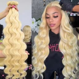 28 30 Inch Brazilian Raw 12A 613 Blonde Human Hair Bundles Body Wave Blonde Bundle Natural Human Hair Weaving Hair Extension