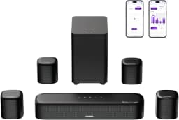 7.1-Channel Dolby Atmos Surround Sound System for TV with 4 Surround Speakers and Home Theater Subwoofer, 420W Peak Power, HDMI eARC, Voice Control, Bass Boost, App Control, 2026 Model