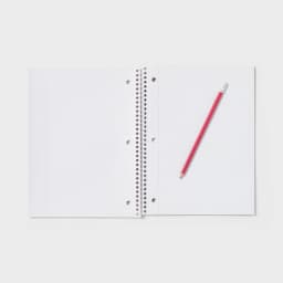 Wide Ruled Spiral Notebook 7.5"x10.5" Poly Cover 70 Sheets Pastel Pink