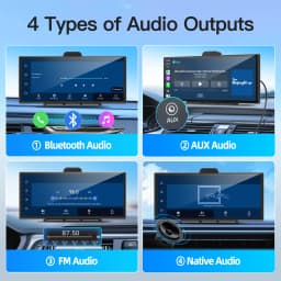 Imagebon 11.4" 4K Dash Camera Wireless CarPlay & Android Auto Display 5G WiFi Bluetooth GPS Navigation AI Voice Control Smart Screen DVR
