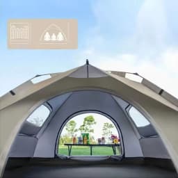 Automatic Pop Up Camping Tent Waterproof Windproof Sunproof 2 3 4 Person Instant Portable Foldable Cabin Family Outdoor Hiking Beach Park Travel Gear with Carry Bag