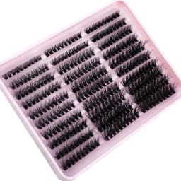 HBZGTLAD 290/300Pcs Fluffy Thick Eyelash Clusters D/DD Wispy Individual Lashes 60/80/100 Mix Eyelash Extensions False Eyelashes