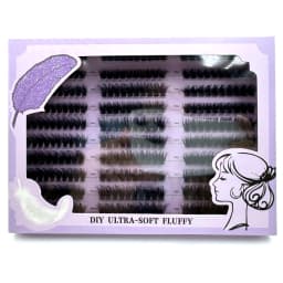 HBZGTLAD 290/300Pcs Fluffy Thick Eyelash Clusters D/DD Wispy Individual Lashes 60/80/100 Mix Eyelash Extensions False Eyelashes